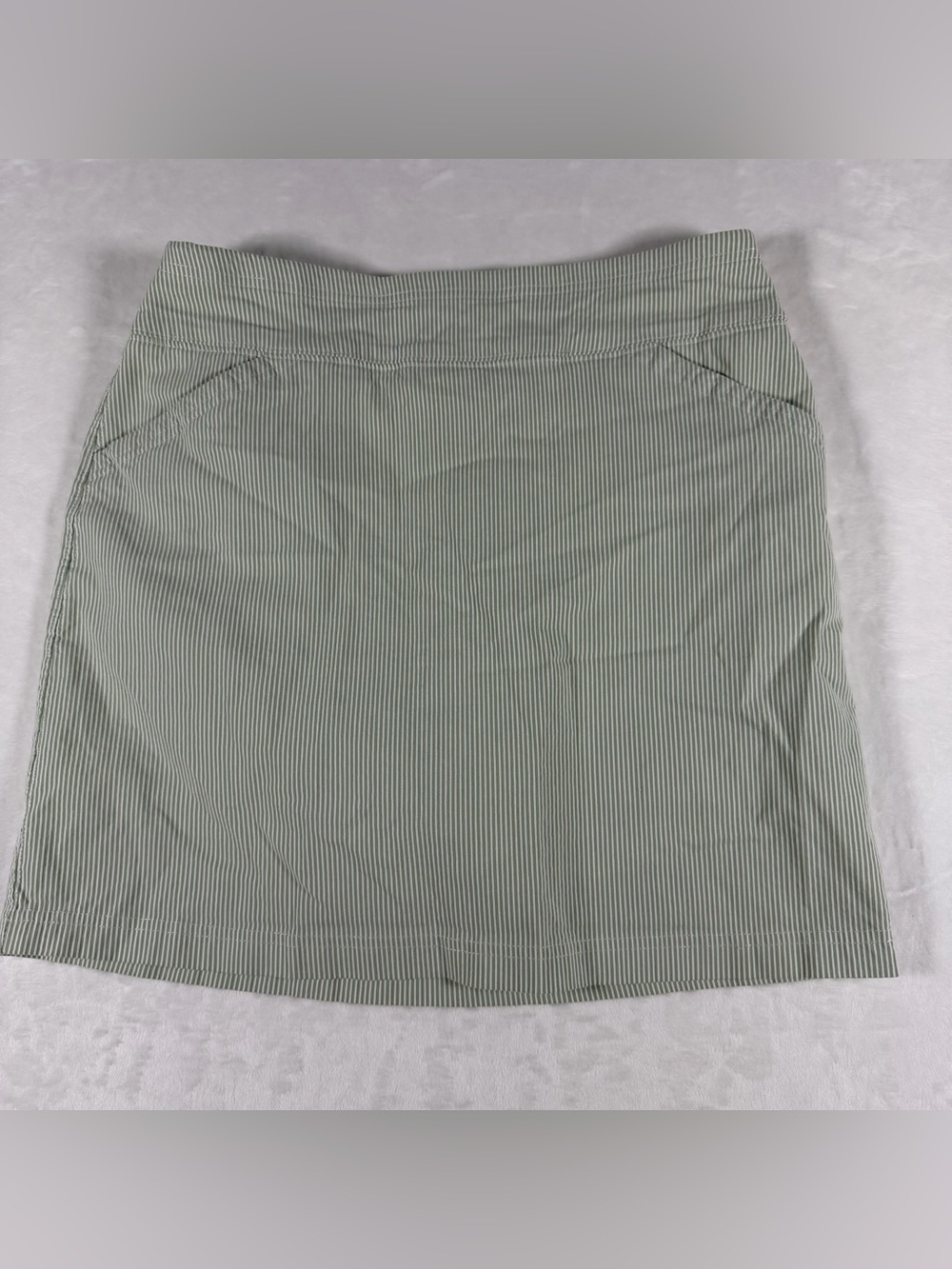 Mario Serrani Light Green Pinstripe Pencil Skirt
